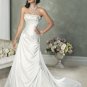 A-line Straight Neckline Strapless Wedding Dress Bridal Gown