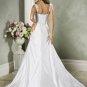 A-line Lace up Beading Taffeta Wedding Dress Bridal Gown