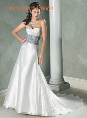 Sweetheart Neckline Strapless Beading Wedding Dress Bridal Gown
