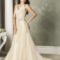 Champagne Halter Neckline Beading Wedding Dress Bridal Gown