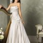 Scoop Neckline Strapless  Wedding Dress Bridal Gown