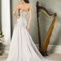 Scoop Neckline Strapless  Wedding Dress Bridal Gown