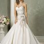 V-Neckline Strapless Appliques Beading Taffeta Wedding Dress Bridal Gown