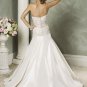 V-Neckline Strapless Appliques Beading Taffeta Wedding Dress Bridal Gown