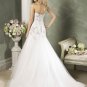 A-line Sweetheart Neckline Appliques Flower Tuller Wedding Dress Bridal Gown