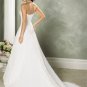 Scoop Neckline Strapless Beading Chiffon Wedding Dress Bridal Gown