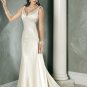 Sexy Deep V-neckline Beading Custom made Wedding Dress Bridal Gown