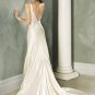 Sexy Deep V-neckline Beading Custom made Wedding Dress Bridal Gown