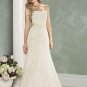 Scoop Neckline Strapless Appliques Custom made Wedding Dress Bridal Gown