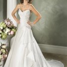 Custom made Spaghetti Strap Taffeta Wedding Dress Bridal Gown