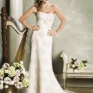 Custom made Lace Strapless Wedding Dress Bridal Gown