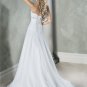 Custom made V-neckline Strapless Beading Chiffon Wedding Dress Bridal Gown