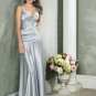 Custom made Sexy V-neckline Satin Wedding Dress Bridal Gown