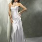 Custom made Mermaid V-neckline Beading Soft Satin Wedding Dress Bridal Gown