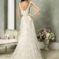 Custom made V-neckline Lace Beading Wedding Dress Bridal Gown