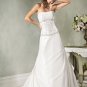 Scoop Neckline Beading Custom made  Wedding Dress Bridal Gown