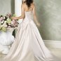 A-line Sweetheart Neckline Strapless Satin Custom made Wedding Dress Bridal Gown