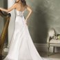 Mermaid Straight Neckline Strapless Satin Custom made  Wedding Dress Bridal Gown