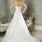A-line Sweetheart Neckline Strapless Appliques Beading Custom made Wedding Dress Bridal Gown