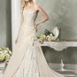 Newly Strapless Appliques Beading Taffeta Custom made Wedding Dress Bridal Gown