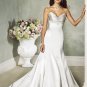 Sexy Deep V-neckline Strapless Backless Beading Taffeta Custom made Wedding Dress Bridal Gown
