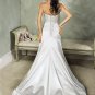 Sexy Deep V-neckline Strapless Backless Beading Taffeta Custom made Wedding Dress Bridal Gown