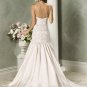 Sexy Mermaid V-neckline Spaghetti Strap Backless Taffeta Custom made Wedding Dress Bridal Gown