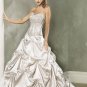 Pick-up V-neckline Strapless Embroidery Beading Custom made Wedding Dress Bridal Gown