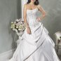 Scoop Neckline Strapless Embroidery Beading Lace-up Custom made Wedding Dress Bridal Gown