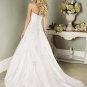 Fashion A-line Strapless Appliques Beading Tuller Custom made Wedding Dress Bridal Gown
