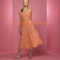 Orange T-length V-neckline Organza Bridesmaid Dress/Evening Dress/Home Coming