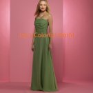 Kiwi Floor Length Straight Neckline Bridesmaid Dress/Evening Dress/Home Coming
