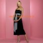 Black T-length Strapless Bridesmaid Dress/Evening Dress/Home Coming