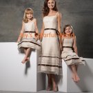 Tea-length Organza Custom-made Bridesmaid Dress/Evening Dress/Home Coming