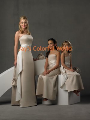 White/Ivory/Champagne Custom-made Bridesmaid Dress/Evening Dress/Home Coming