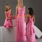 Pink Strapless or Spaghetti Strap Satin Custom-made Bridesmaid Dress/Evening Dress/Home Coming