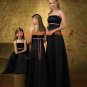 Black and Pink Strapless or Spaghetti Strap Custom-made Bridesmaid Dress/Evening Dress/Home Coming