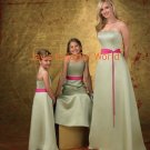 Kiwi A-line Straight Neckline Strapless Bridesmaid Dress/Evening Dress/Home Coming