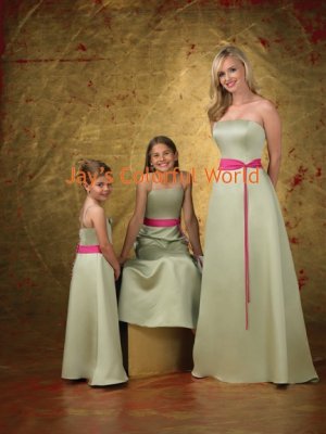 Kiwi A-line Straight Neckline Strapless Bridesmaid Dress/Evening Dress/Home Coming