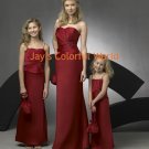 Burgundy Sheath Sweetheart Neckline Beaded Bridesmaid Dress/Evening Dress/Home Coming