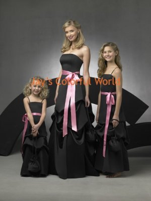 Black Straight Neckline Strapless or Spaghetti Strap Bridesmaid Dress/Evening Dress/Home Coming