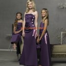 Violet Straight Neckline Strapless or Spaghetti Strap Bridesmaid Dress/Evening Dress/Home Coming