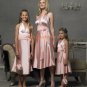 Pink V-neckline Tea-length Custom-made Bridesmaid Dress/Evening Dress/Home Coming