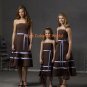 CoffeeTea-length Strapless or Spaghetti Strap Custom-made Bridesmaid Dress/Evening Dress/Home Coming