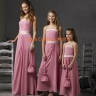 A-line Strapless or Spaghetti Strap Custom-made Bridesmaid Dress/Evening Dress/Home Coming