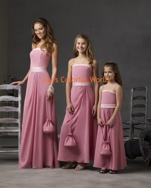 A-line Strapless or Spaghetti Strap Custom-made Bridesmaid Dress/Evening Dress/Home Coming