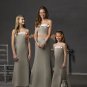 Gray Strapless or Spaghetti Strap Custom-made Bridesmaid Dress/Evening Dress/Home Coming
