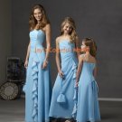 Sky Blue Chiffon Custom-made Bridesmaid Dress/Evening Dress/Home Coming