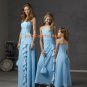 Sky Blue Chiffon Custom-made Bridesmaid Dress/Evening Dress/Home Coming
