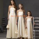 Yellow Chiffon Straight Neckline Custom-made Bridesmaid Dress/Evening Dress/Home Coming
